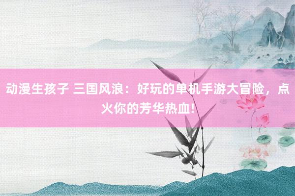 动漫生孩子 三国风浪：好玩的单机手游大冒险，点火你的芳华热血!