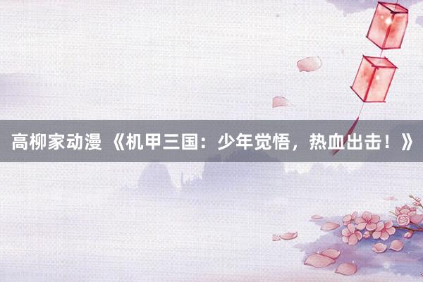 高柳家动漫 《机甲三国：少年觉悟，热血出击！》