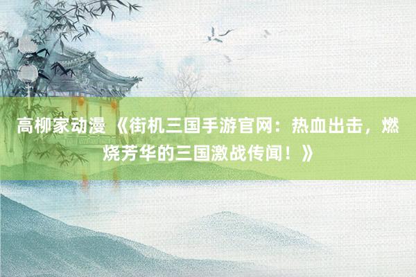 高柳家动漫 《街机三国手游官网：热血出击，燃烧芳华的三国激战传闻！》
