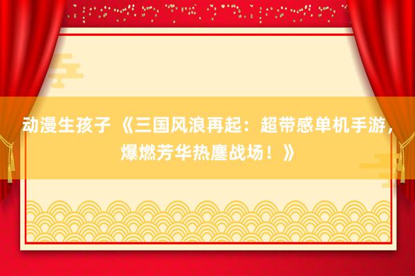 动漫生孩子 《三国风浪再起：超带感单机手游，爆燃芳华热鏖战场！》
