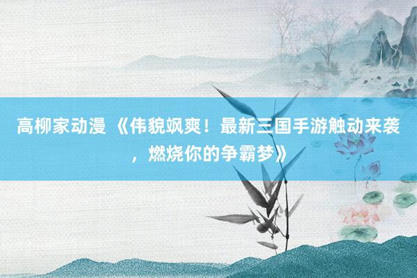 高柳家动漫 《伟貌飒爽！最新三国手游触动来袭，燃烧你的争霸梦》