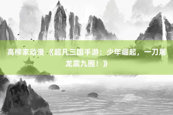 高柳家动漫 《超凡三国手游：少年崛起，一刀屠龙震九囿！》