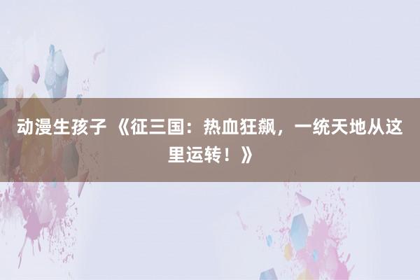 动漫生孩子 《征三国：热血狂飙，一统天地从这里运转！》